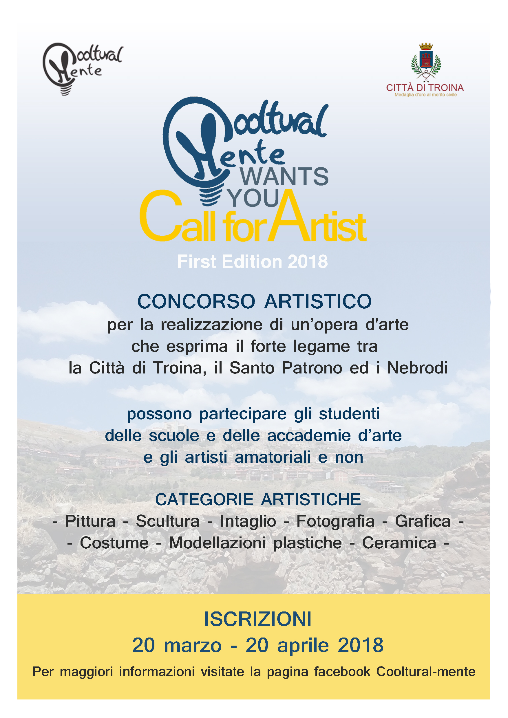 COOLTURAL-MENTE WANTS YOU: call for Artist 2018